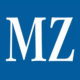 Blauer Kreis mit den weißen, großen Buchstaben MZ darauf